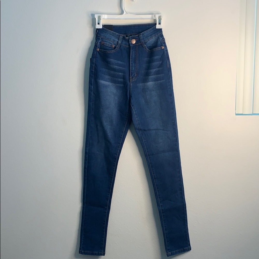 High rise denim